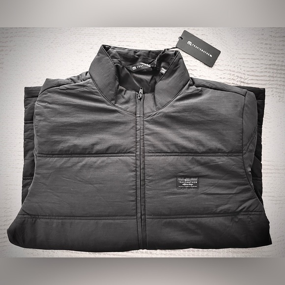 TravisMathew Palisades Puffer Jacket Black Men’s Small NWT Lightweight - Picture 1 of 12